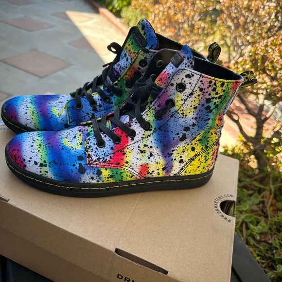 Dr. Martens Multicolor Splatter Boots - Picture 2 of 7